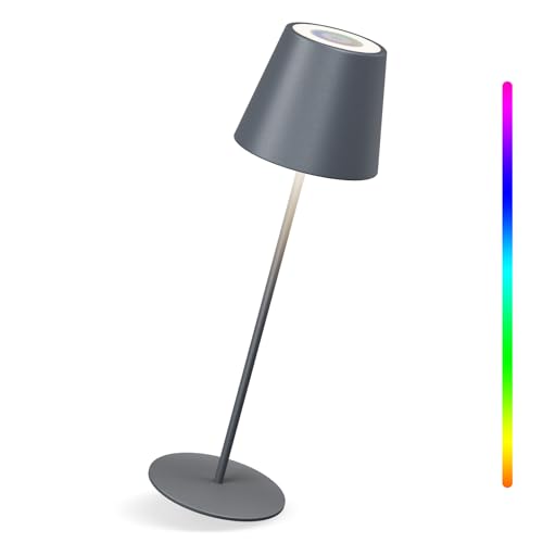 Malux Tischlampe Kabellos Dimmbar Led Akku Tischleuchte Touch