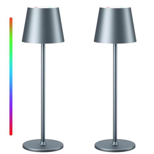 Keepoo Tischlampe Kabellos Dimmbare Led Akku Tischleuchte Wiederaufladbar