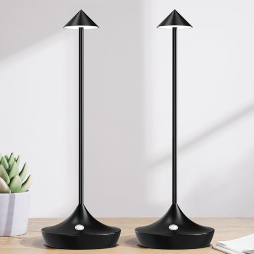 Hapfish Led Akku Tischlampe Kabellos 2er Set Modern