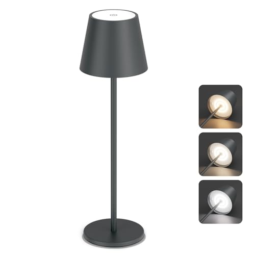 Aipsun Dimmbare Led Akku Tischleuchte Anthrazit Mit 5500mah