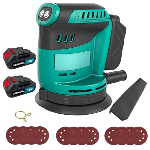 18v Akku Exzenterschleifer Mit 2x 3 0ah Akku