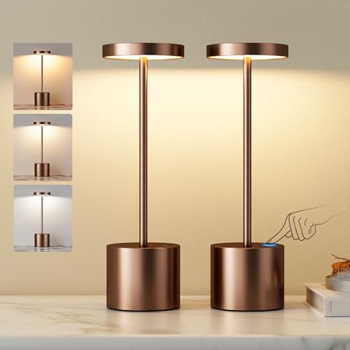 Preeotti Tischlampe Akku Led Tischlampe Kabellos Tischleuchte Kabellos