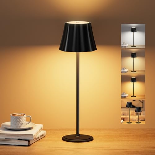 Suright Tischlampe Kabellos 5000mah Akku Tischleuchte Mit 3