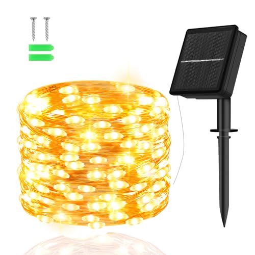 Cshare Solar Lichterkette Aussen 5m 50 Led Kupferdraht