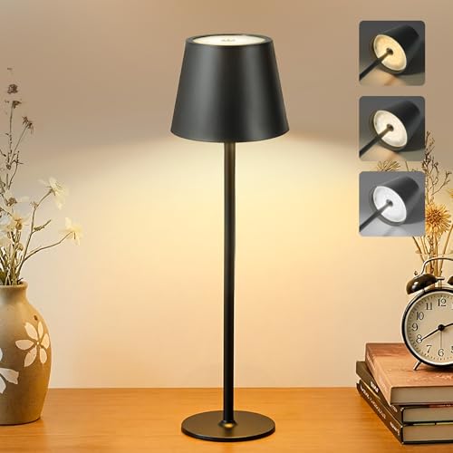 Bonsery Led Tischlampe Kabellos 5200mah Akku Usb Aufladbar