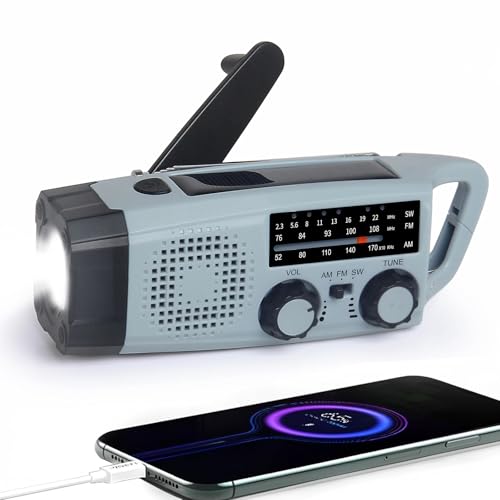 Notfall Radio 2000mah Akku Kurbelradio Solar Ladeger T