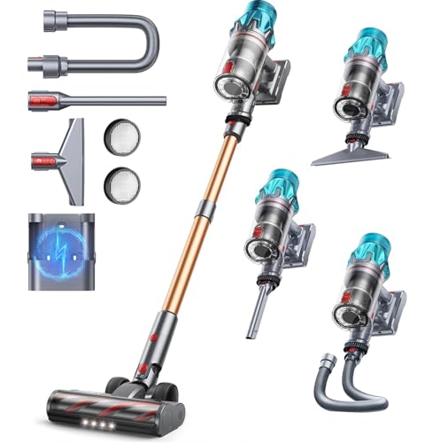 Fieety Akku Staubsauger Kabellos 50kpa 600w Starkes Saugen