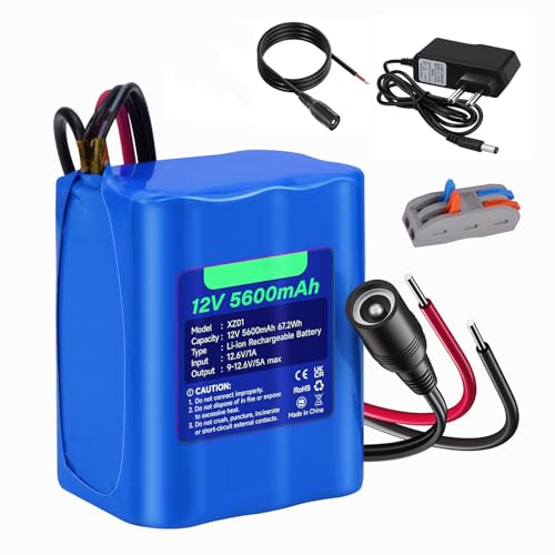Cityork 12v Dc 5600mah Wiederaufladbarer Lithium Ionen Akku