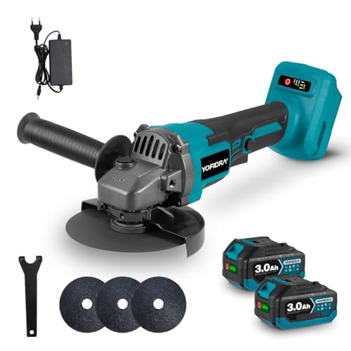 Yofidra 125mm Akku Winkelschleifer 3 Gang B Rstenloser