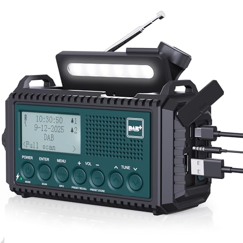 Kurbelradio Dab Dab Ukw Baustellenradio Radio Batteriebetrieben Tragbare