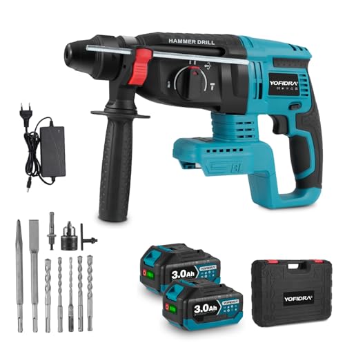 Yofidra 18v Akku Bohrhammer Set Accu Schlagbohrmaschine Mit