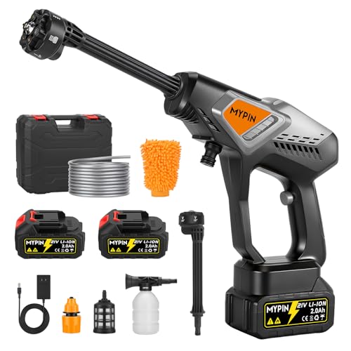 Mypin Tragbarer Kabelloser Hochdruckreiniger 600 Psi 21v Akku