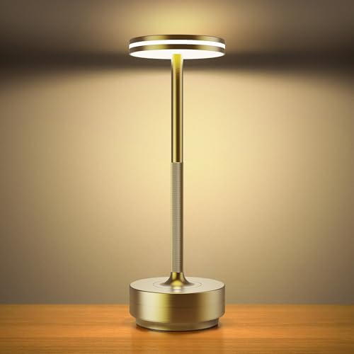 Hapfish Led Tischlampe Kabellos Akku 5000mah Touch Tischleuchte