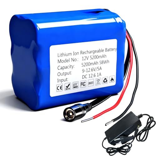 Ubetter Dc 12v 5200mah Lithium Akku Pack Wiederaufladbarer