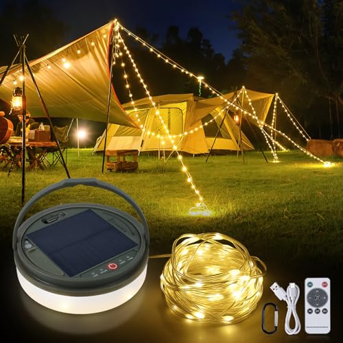 Smy Camping Lichterkette Aufrollbar 13m 160led 3600mah Wiederaufladbar