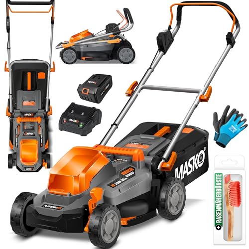 Masko Akku Rasenm Her Mit Mulchfunktion Akku Li