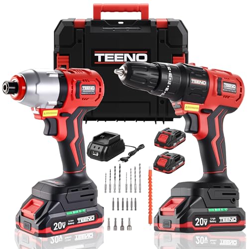 Teeno Akku Werkzeug Set 20v Schlagbohrmaschine 0 1450rpm