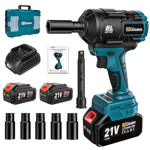 Gisam 1200nm Akku Schlagschrauber Mit 8000mah Akkus Und