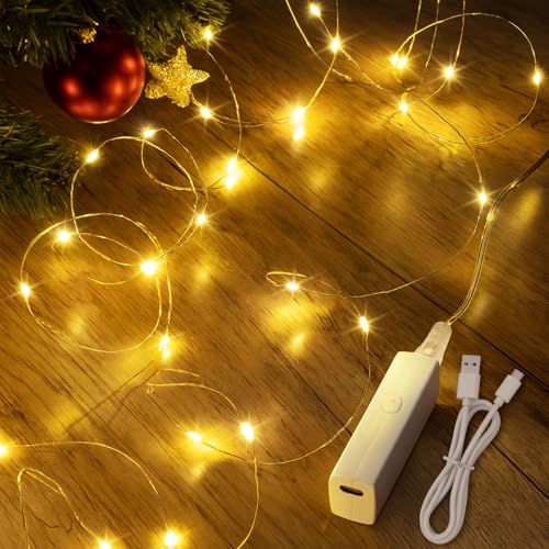 Micro Aufladbar Lichterkette Batterie 10m 100leds Lichterkette Draht