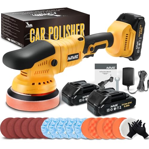 Autiwoz 21v Akku Poliermaschine Auto Exzenterpolierer Orbit 9mm