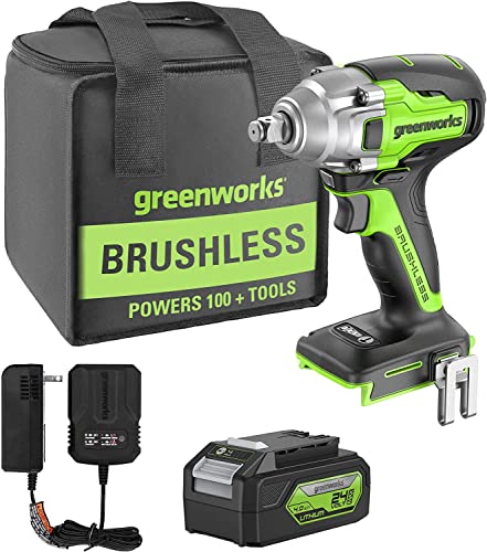 Greenworks Gd24iw400k4 Akku Schlagschrauber Mit B Rstenlosem Motor