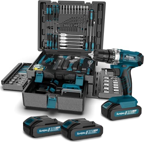 Sundpey Werkzeugkoffer 255 Tlg Mit Akkuschrauber 21v Akkuschrauber