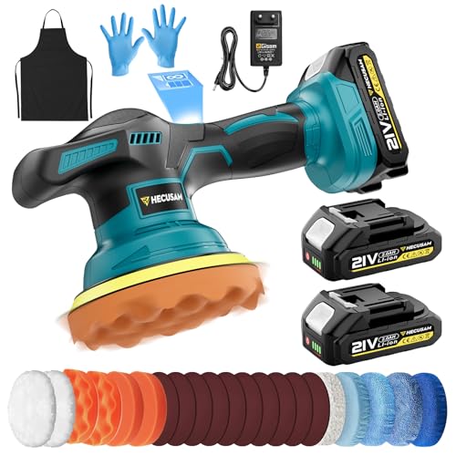 Hecusam Poliermaschine Auto Akku 8 Variablen Geschwindigkeiten 2500