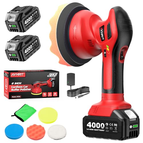 Avhrit Cordless Buffer Poliermaschine Auto Akku 2x4000mah Batterie