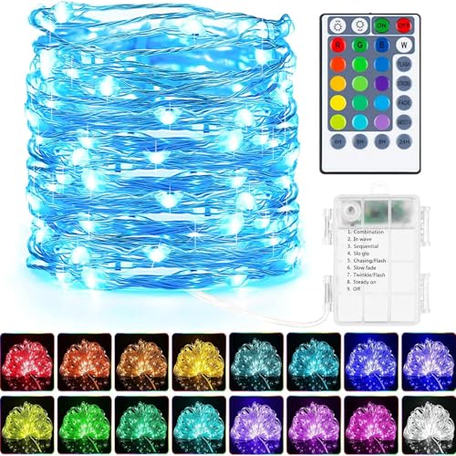 Led Lichterkette Mit Batterie Innen 50 Led 16